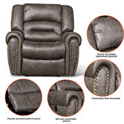 Electric recliner chair w/breathable gray bonded leather by La Spezia additional picture 8