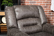 Electric recliner chair w/breathable gray bonded leather by La Spezia additional picture 9