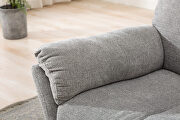 Swivel rocker gray fabric manual recliner chair by La Spezia additional picture 11