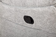 Swivel rocker gray fabric manual recliner chair by La Spezia additional picture 13