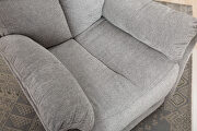 Swivel rocker gray fabric manual recliner chair by La Spezia additional picture 3