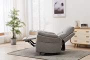 Swivel rocker gray fabric manual recliner chair by La Spezia additional picture 7