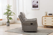 Swivel rocker gray fabric manual recliner chair by La Spezia additional picture 9