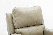 Comfortable cream air leather power recliner with usb charging port by La Spezia additional picture 7