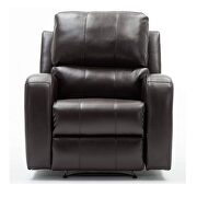Comfortable brown air leather power recliner with usb charging port additional photo 2 of 9