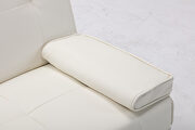 Sofa bed white air leather modern convertible folding futon by La Spezia additional picture 6