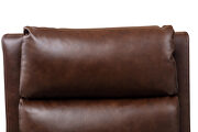 Brown genuine leather manual ergonomic recliner by La Spezia additional picture 13