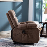 Brown chenille electric lift recliner with heat therapy and massage by La Spezia additional picture 15