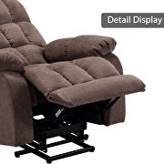 Brown chenille electric lift recliner with heat therapy and massage by La Spezia additional picture 3