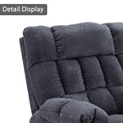 Blue chenille electric lift recliner with heat therapy and massage additional photo 2 of 16