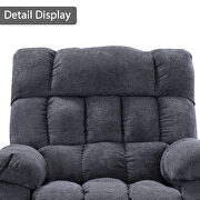 Blue chenille electric lift recliner with heat therapy and massage by La Spezia additional picture 15