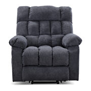 Blue chenille electric lift recliner with heat therapy and massage by La Spezia additional picture 9