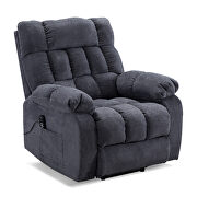 Blue chenille electric lift recliner with heat therapy and massage by La Spezia additional picture 10