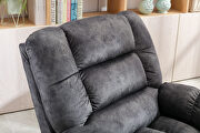 Gray soft fabric massage recliner chair with heat and vibration by La Spezia additional picture 2
