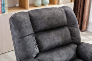 Gray soft fabric massage recliner chair with heat and vibration by La Spezia additional picture 11
