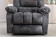 Gray soft fabric massage recliner chair with heat and vibration by La Spezia additional picture 14