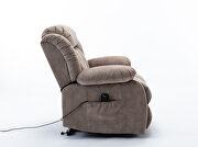 Camel corduroy electric massage lift recliner with heating and vibration function by La Spezia additional picture 11
