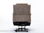 Camel corduroy electric massage lift recliner with heating and vibration function by La Spezia additional picture 12