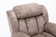 Camel corduroy electric massage lift recliner with heating and vibration function by La Spezia additional picture 14