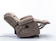 Camel corduroy electric massage lift recliner with heating and vibration function by La Spezia additional picture 4