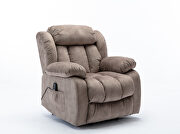 Camel corduroy electric massage lift recliner with heating and vibration function by La Spezia additional picture 9