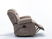 Camel corduroy electric massage lift recliner with heating and vibration function by La Spezia additional picture 10