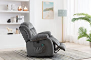 Gray velvet electric massage lift recliner with heating and vibration function by La Spezia additional picture 15