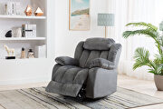 Gray velvet electric massage lift recliner with heating and vibration function by La Spezia additional picture 4