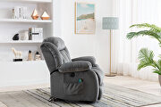 Gray velvet electric massage lift recliner with heating and vibration function by La Spezia additional picture 9