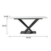 Artificial stone dining table with black frame by La Spezia additional picture 4