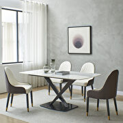 Artificial stone dining table with black frame by La Spezia additional picture 6