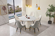 53 modern sintered stone round dining table with stainless steel base by La Spezia additional picture 4