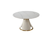 53 modern sintered stone round dining table with stainless steel base by La Spezia additional picture 5