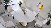 53 modern sintered stone round dining table with stainless steel base by La Spezia additional picture 6