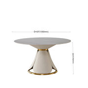 53 modern sintered stone round dining table with stainless steel base by La Spezia additional picture 8