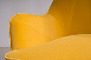 Modern soft velvet material yellow ergonomics accent chair additional photo 2 of 19