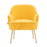 Modern soft velvet material yellow ergonomics accent chair by La Spezia additional picture 17