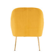 Modern soft velvet material yellow ergonomics accent chair by La Spezia additional picture 19
