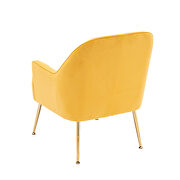 Modern soft velvet material yellow ergonomics accent chair by La Spezia additional picture 20