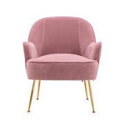 Modern soft velvet material pink ergonomics accent chair additional photo 5 of 12