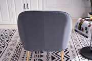 Modern soft velvet material navy ergonomics accent chair by La Spezia additional picture 16