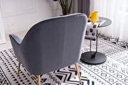 Modern soft velvet material navy ergonomics accent chair by La Spezia additional picture 17