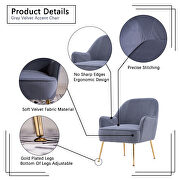 Modern soft velvet material navy ergonomics accent chair by La Spezia additional picture 20