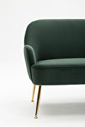 Modern soft velvet material dark green ergonomics accent chair additional photo 2 of 13