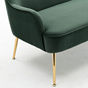 Modern soft velvet material dark green ergonomics accent chair by La Spezia additional picture 11