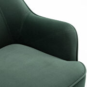 Modern soft velvet material dark green ergonomics accent chair by La Spezia additional picture 12