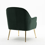 Modern soft velvet material dark green ergonomics accent chair by La Spezia additional picture 3