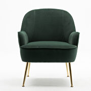 Modern soft velvet material dark green ergonomics accent chair by La Spezia additional picture 6