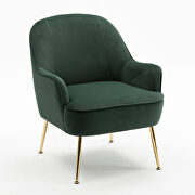 Modern soft velvet material dark green ergonomics accent chair by La Spezia additional picture 10