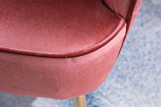 Modern soft velvet material red ergonomics accent chair by La Spezia additional picture 11
